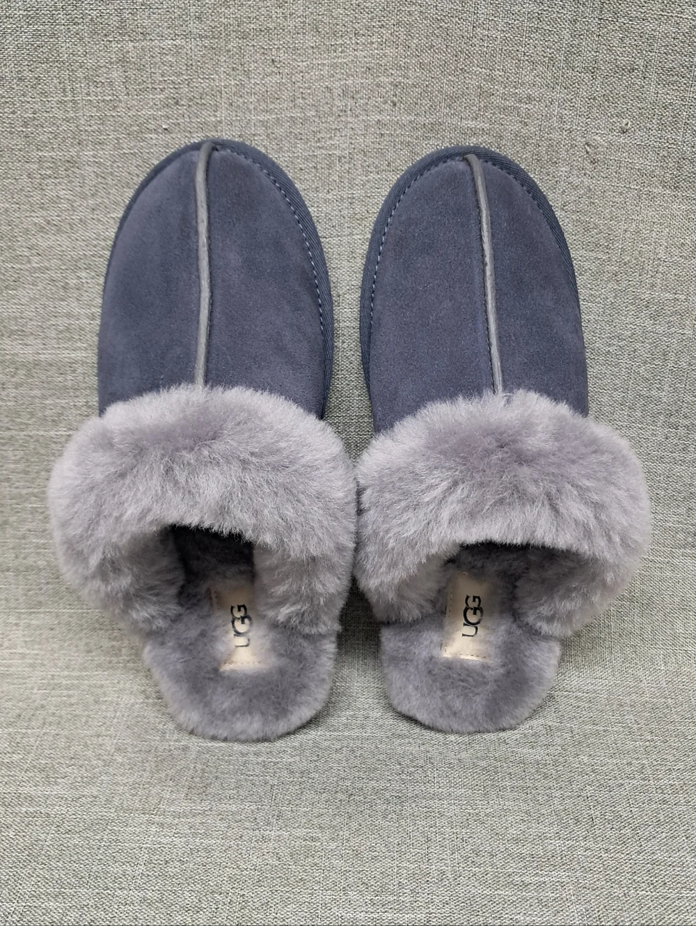 UGG Scuffette ii Navy/Grey Suede Slip On Slippers Womens Size 8 - Picture 9 of 14